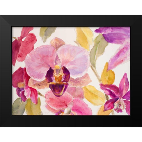 Radiant Orchid II Black Modern Wood Framed Art Print by Loreth, Lanie