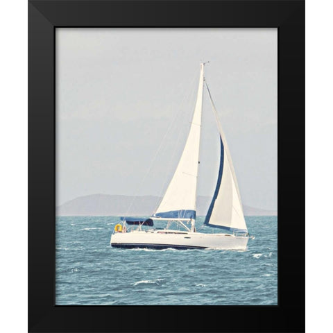 Sailing the Ocean Black Modern Wood Framed Art Print by Mansfield, Kathy