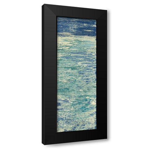 The Lake Panel II Black Modern Wood Framed Art Print with Double Matting by Mercado, M.