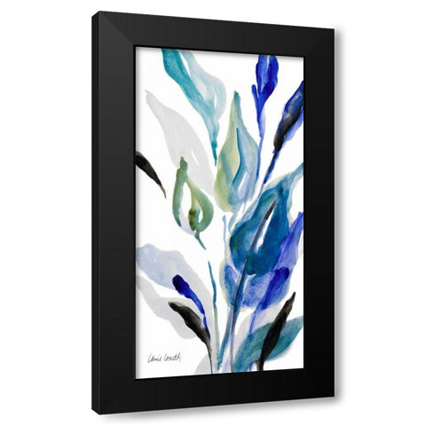 Delicate Blue Panel II Black Modern Wood Framed Art Print by Loreth, Lanie