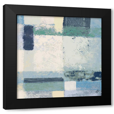 Winter Geometry Square I Black Modern Wood Framed Art Print by Marcon, Michael