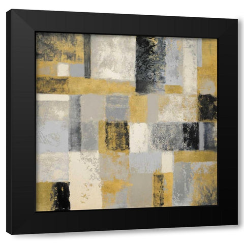 Mid Winter Geometry I Black Modern Wood Framed Art Print with Double Matting by Marcon, Michael
