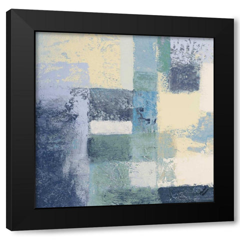 Winter Geometry Square II Black Modern Wood Framed Art Print with Double Matting by Marcon, Michael