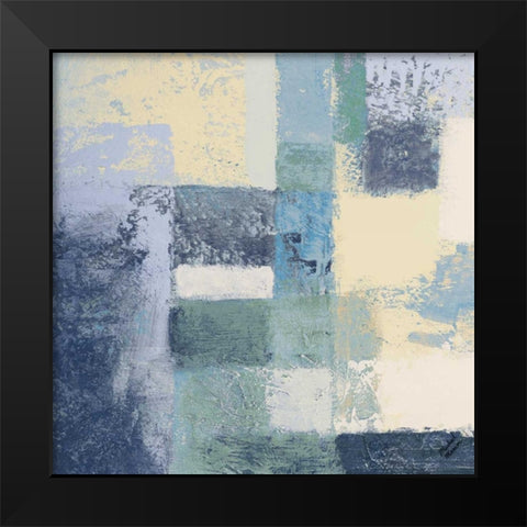 Winter Geometry Square II Black Modern Wood Framed Art Print by Marcon, Michael
