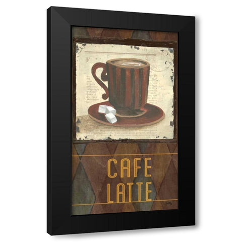 Argyle Coffee I Black Modern Wood Framed Art Print with Double Matting by Medley, Elizabeth