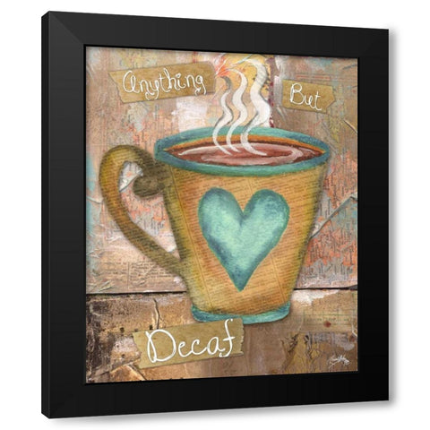 Coffee Collage I Black Modern Wood Framed Art Print with Double Matting by Medley, Elizabeth