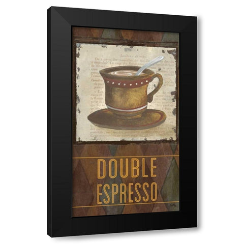 Argyle Coffee II Black Modern Wood Framed Art Print with Double Matting by Medley, Elizabeth