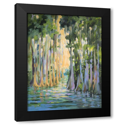 Through the Marsh II Black Modern Wood Framed Art Print with Double Matting by Slivka, Jane