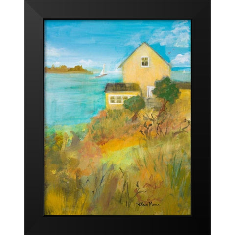 Home By the Sea Black Modern Wood Framed Art Print by Maria, Robin
