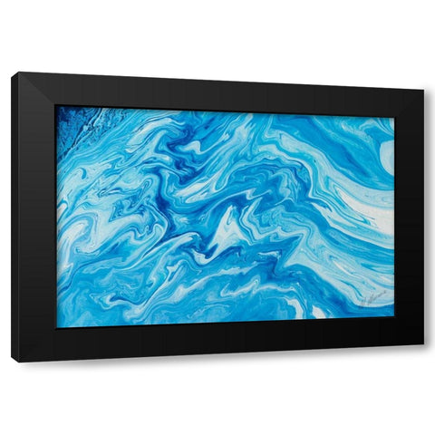 Marble Black Modern Wood Framed Art Print by Mercado, M.