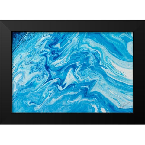 Marble Black Modern Wood Framed Art Print by Mercado, M.