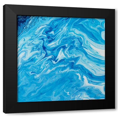 Marble Square I Black Modern Wood Framed Art Print by Mercado, M.