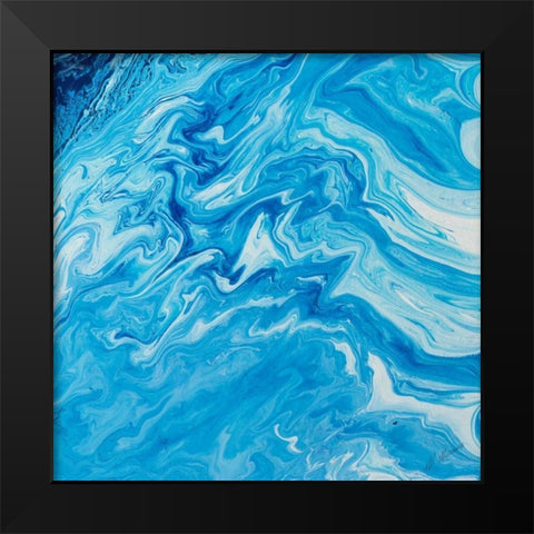 Marble Square I Black Modern Wood Framed Art Print by Mercado, M.