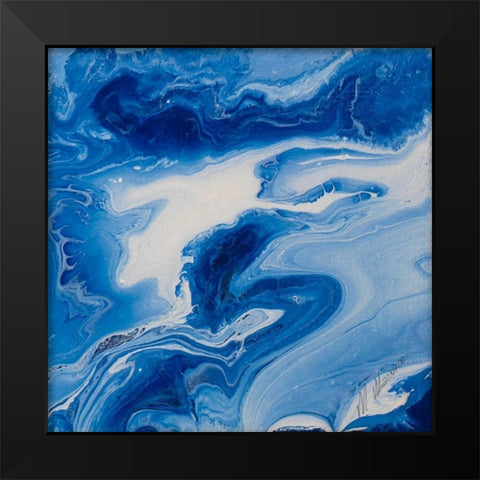 Marble Square II Black Modern Wood Framed Art Print by Mercado, M.