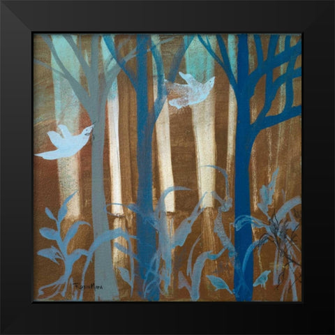 Peaceful Morning Black Modern Wood Framed Art Print by Maria, Robin