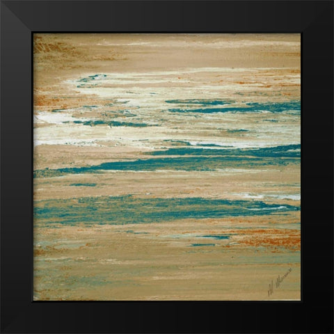 Fall Sunset Black Modern Wood Framed Art Print by Mercado, M.