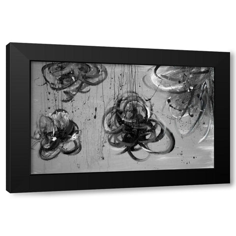 Forms of Gray Black Modern Wood Framed Art Print by Marie, Addie