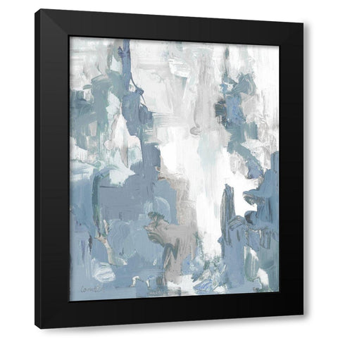 Blue Serenade Black Modern Wood Framed Art Print with Double Matting by Loreth, Lanie