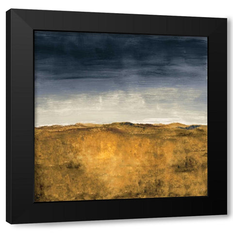 Blue Modern Landscape I Black Modern Wood Framed Art Print with Double Matting by Loreth, Lanie