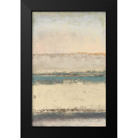 Mossy Abstract Black Modern Wood Framed Art Print by Loreth, Lanie