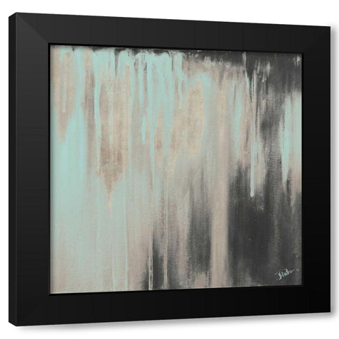 Teal Paysage I Black Modern Wood Framed Art Print with Double Matting by Pinto, Patricia