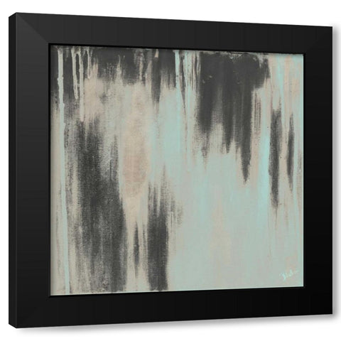 Teal Paysage II Black Modern Wood Framed Art Print by Pinto, Patricia