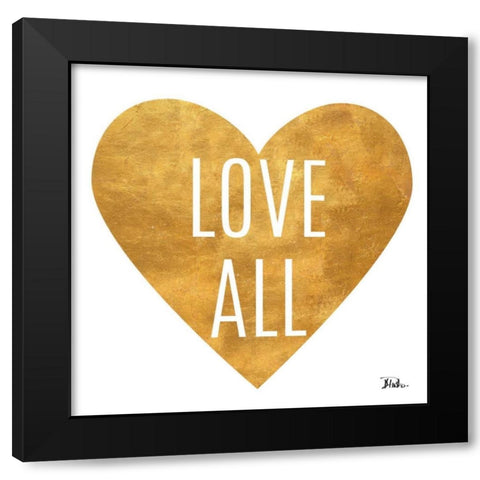 Love and Live on White I Black Modern Wood Framed Art Print with Double Matting by Pinto, Patricia
