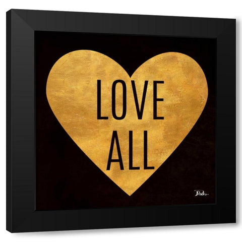 Love and Live Border I Black Modern Wood Framed Art Print with Double Matting by Pinto, Patricia