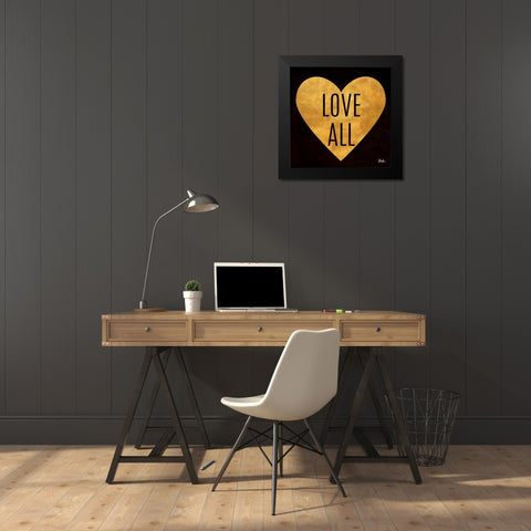 Love and Live I Black Modern Wood Framed Art Print by Pinto, Patricia