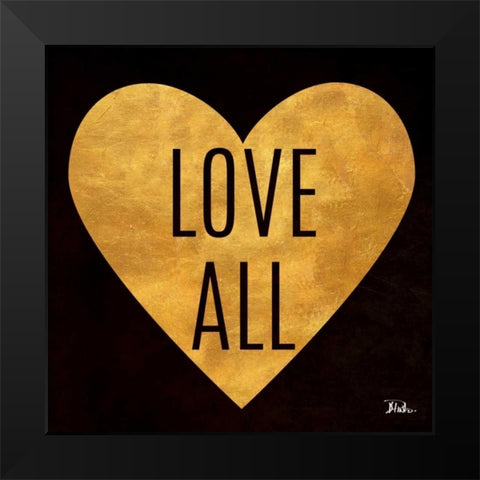 Love and Live I Black Modern Wood Framed Art Print by Pinto, Patricia