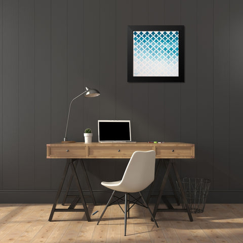 Rain Pattern Black Modern Wood Framed Art Print by Hakimipour, Tiffany