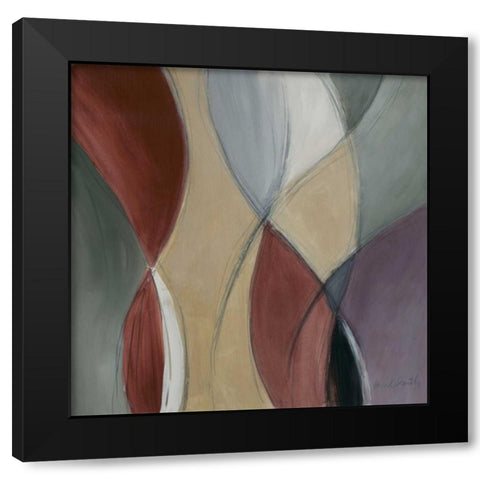 Coalescence Marsala II Black Modern Wood Framed Art Print by Loreth, Lanie
