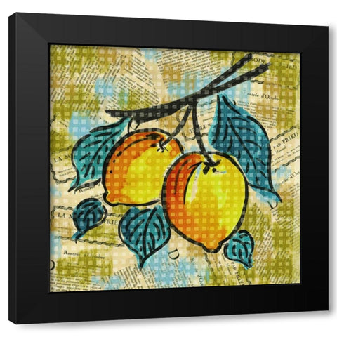 Fashion Fruit II Black Modern Wood Framed Art Print with Double Matting by Biscardi, Nicholas