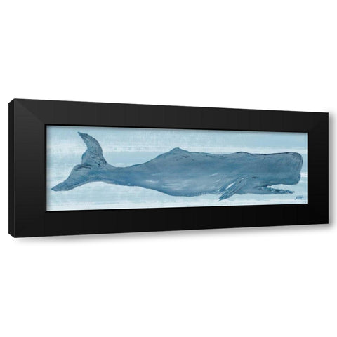 Blue Whale I Black Modern Wood Framed Art Print with Double Matting by DeRice, Julie