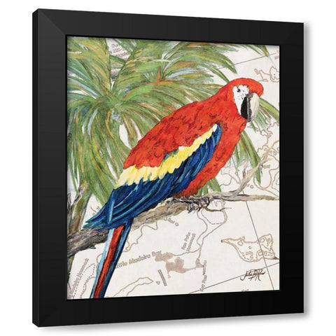 Another Bird in Paradise I Black Modern Wood Framed Art Print with Double Matting by DeRice, Julie