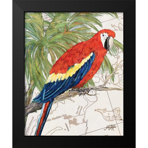 Another Bird in Paradise I Black Modern Wood Framed Art Print by DeRice, Julie