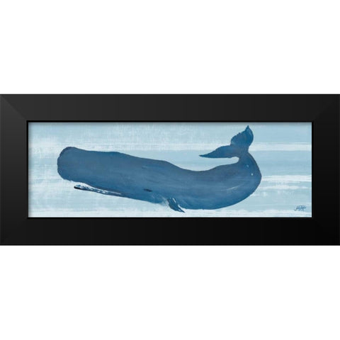 Blue Whale II Black Modern Wood Framed Art Print by DeRice, Julie