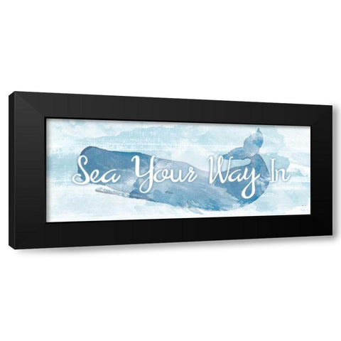 Whale-Come Home Black Modern Wood Framed Art Print by DeRice, Julie