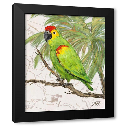Another Bird in Paradise II Black Modern Wood Framed Art Print by DeRice, Julie