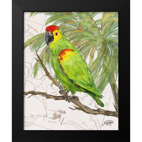 Another Bird in Paradise II Black Modern Wood Framed Art Print by DeRice, Julie