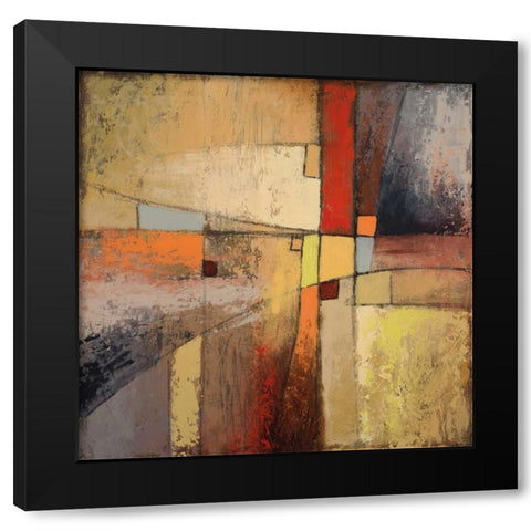 Tangent I Black Modern Wood Framed Art Print with Double Matting by Marcon, Michael