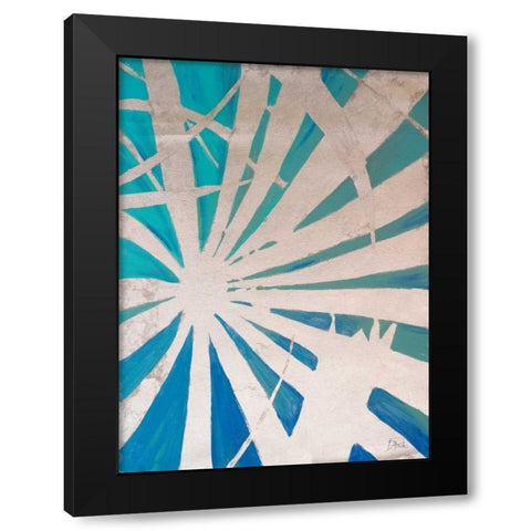 Silver Palms II Black Modern Wood Framed Art Print with Double Matting by Pinto, Patricia