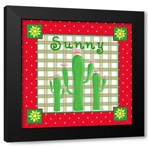 Chili Fiesta III Black Modern Wood Framed Art Print with Double Matting by Metz, Andi