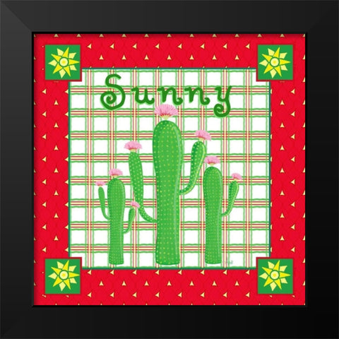 Chili Fiesta III Black Modern Wood Framed Art Print by Metz, Andi