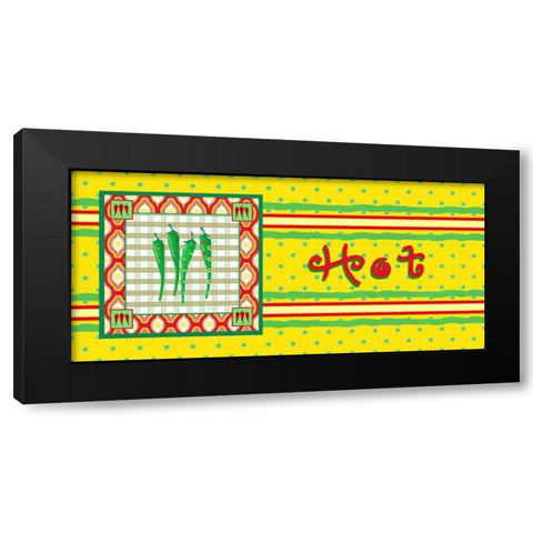 Chili Fiesta Panel I Black Modern Wood Framed Art Print by Metz, Andi