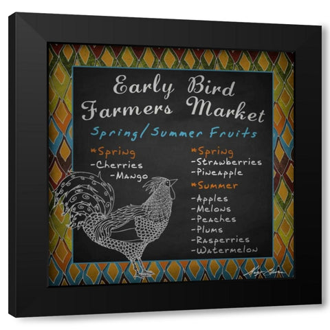 Early Bird II Black Modern Wood Framed Art Print with Double Matting by Edwins, Hugo