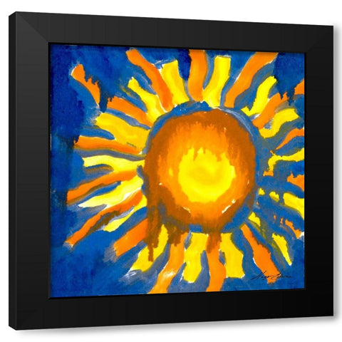 Sun Series I Black Modern Wood Framed Art Print with Double Matting by Edwins, Hugo
