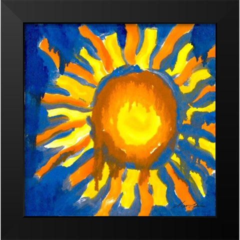 Sun Series I Black Modern Wood Framed Art Print by Edwins, Hugo