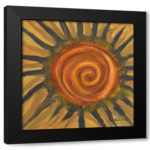 Sun Series II Black Modern Wood Framed Art Print with Double Matting by Edwins, Hugo