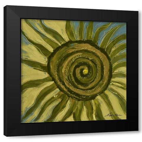 Sun Series III Black Modern Wood Framed Art Print with Double Matting by Edwins, Hugo